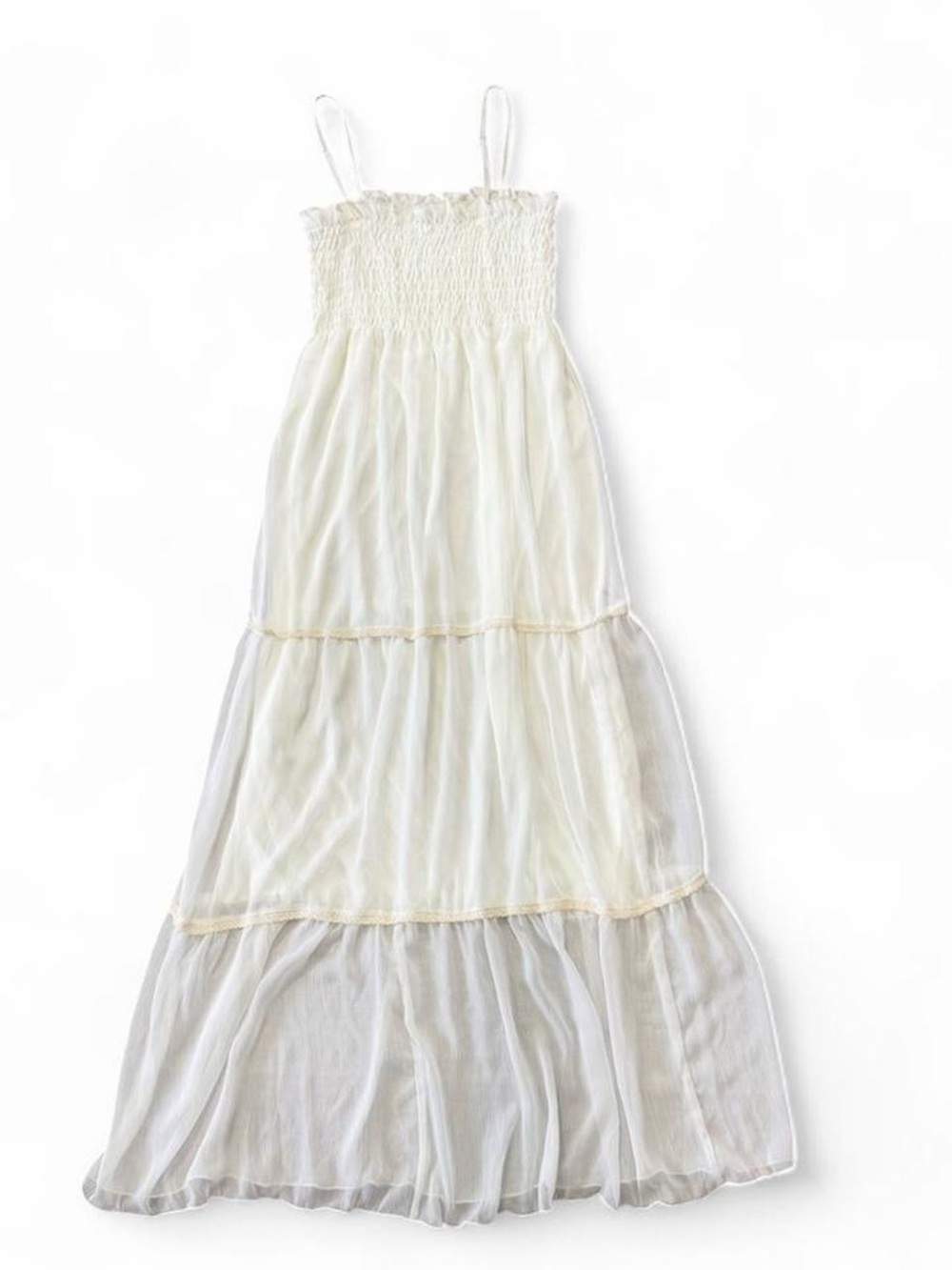 White Tiered Maxi Dress
